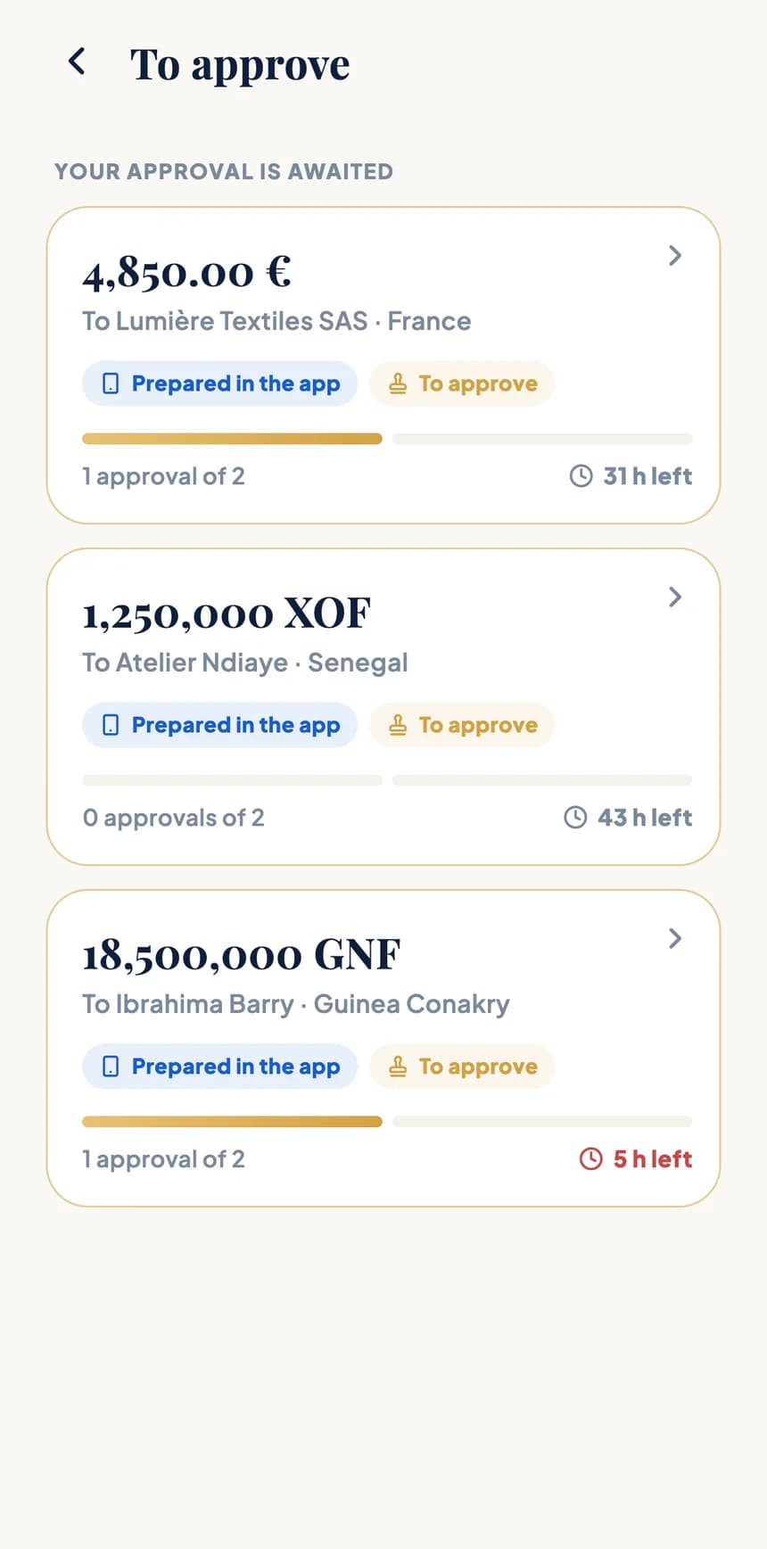 BZA app screen